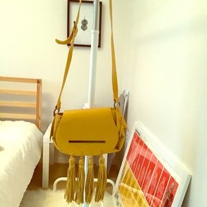 Steve Madden Mustard Yellow Crossbody with tassles